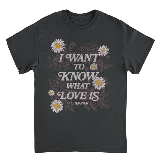 Foreigner I Want To Know Black Mens T Shirt