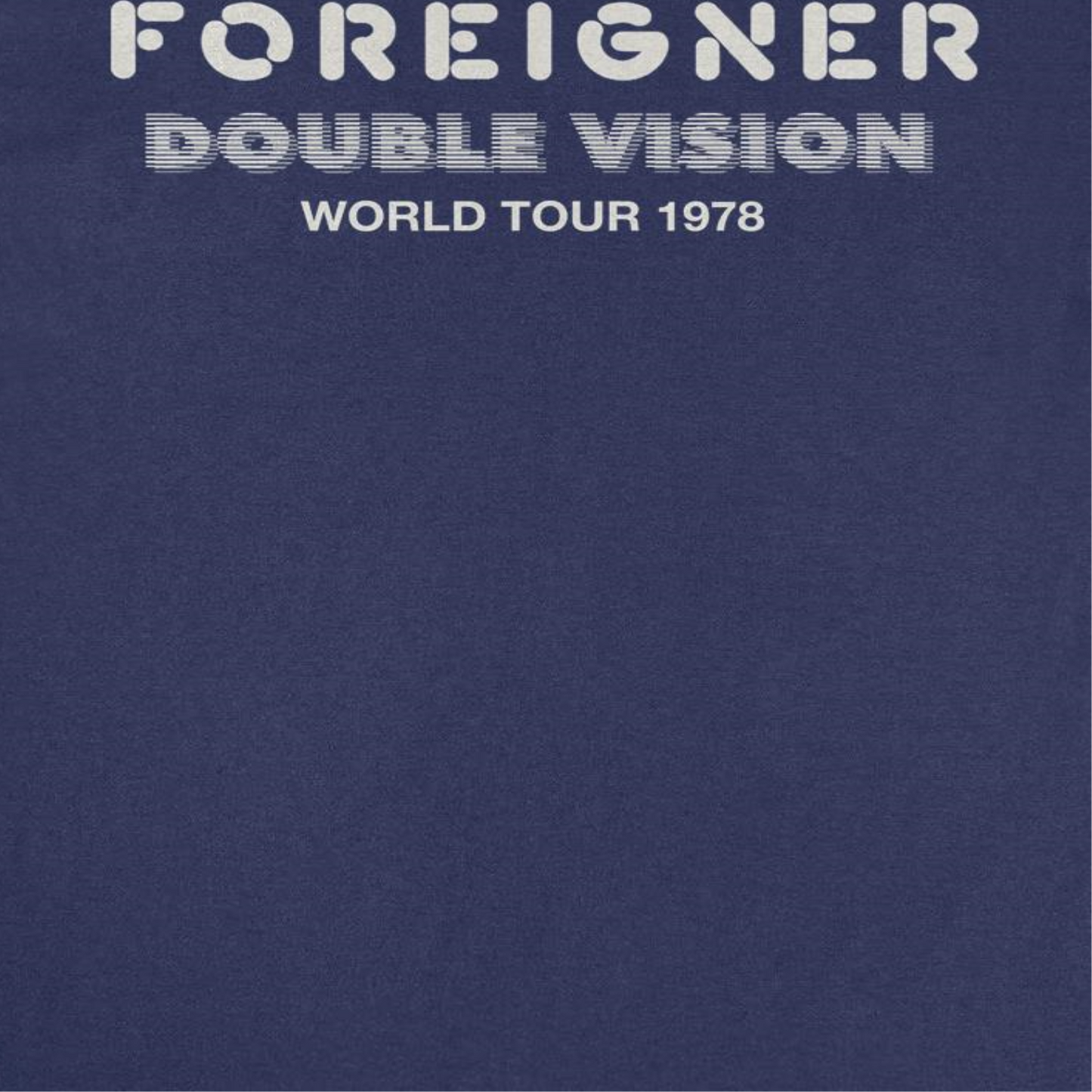 Foreigner Double Vision World Tour Mens T Shirt Navy