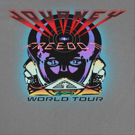 Journey Freedom World Tour Mens T Shirt Charcoal