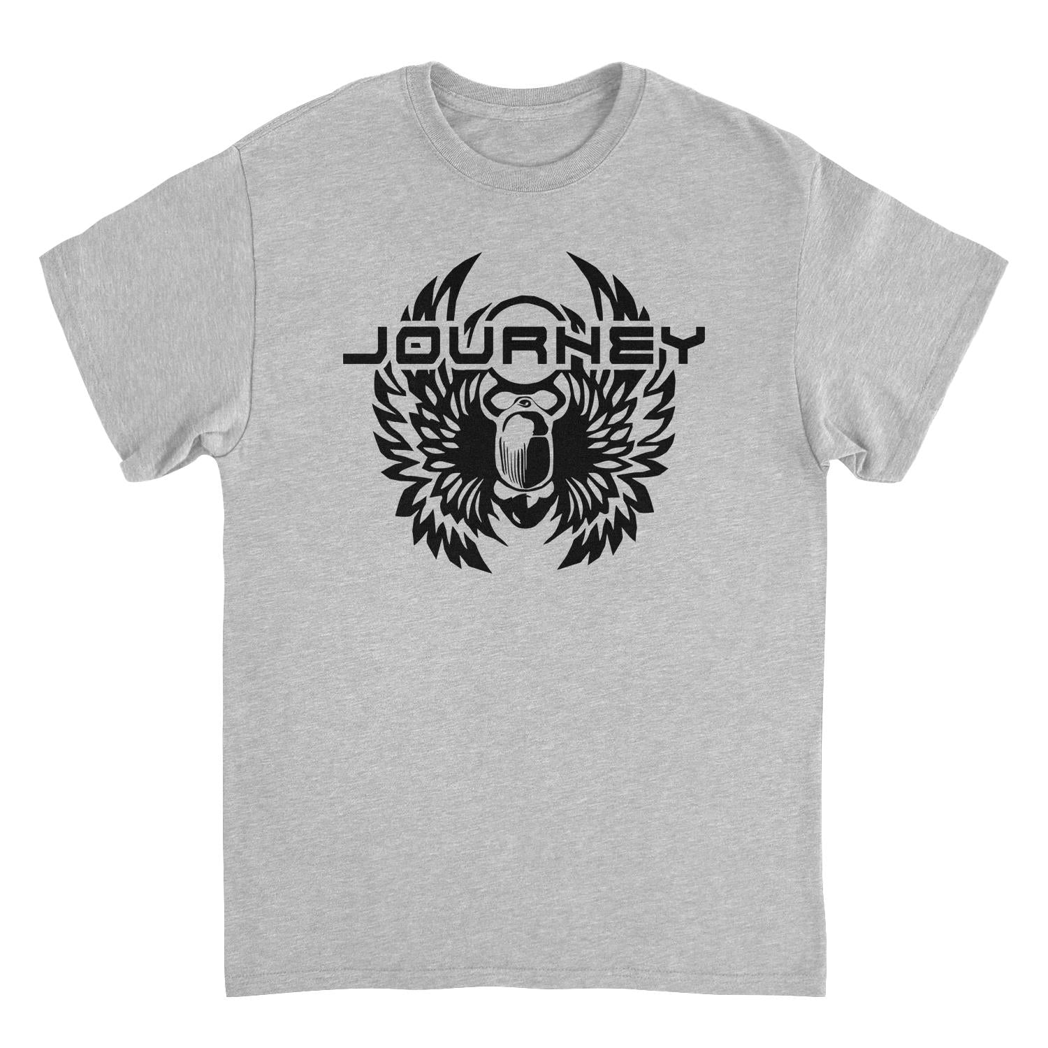 Journey Black Solid Logo Sport Grey Mens T Shirt