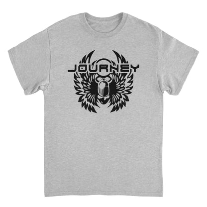 Journey Black Solid Logo Sport Grey Mens T Shirt
