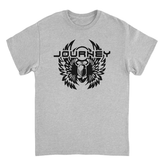Journey Black Solid Logo Sport Grey Mens T Shirt