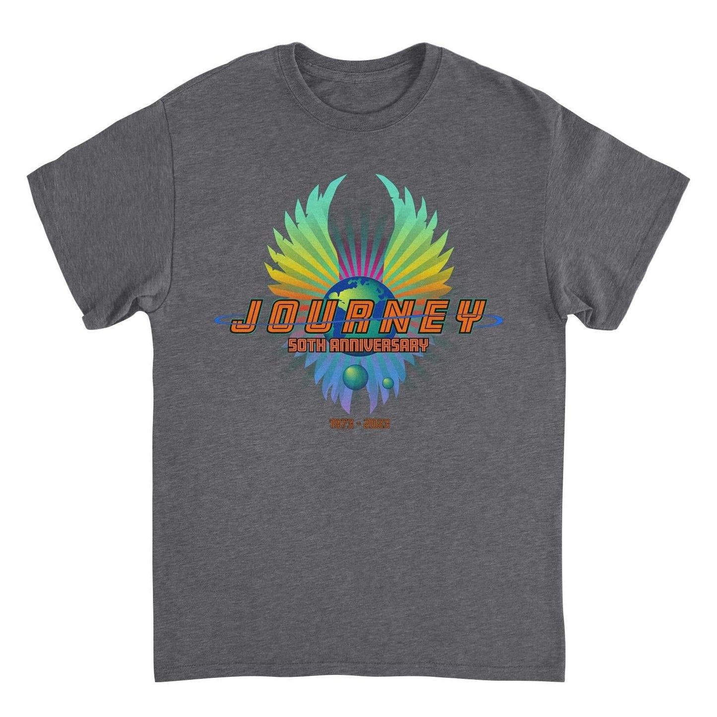 Journey 50th Anniversary Wings Dark Heather Mens T Shirt