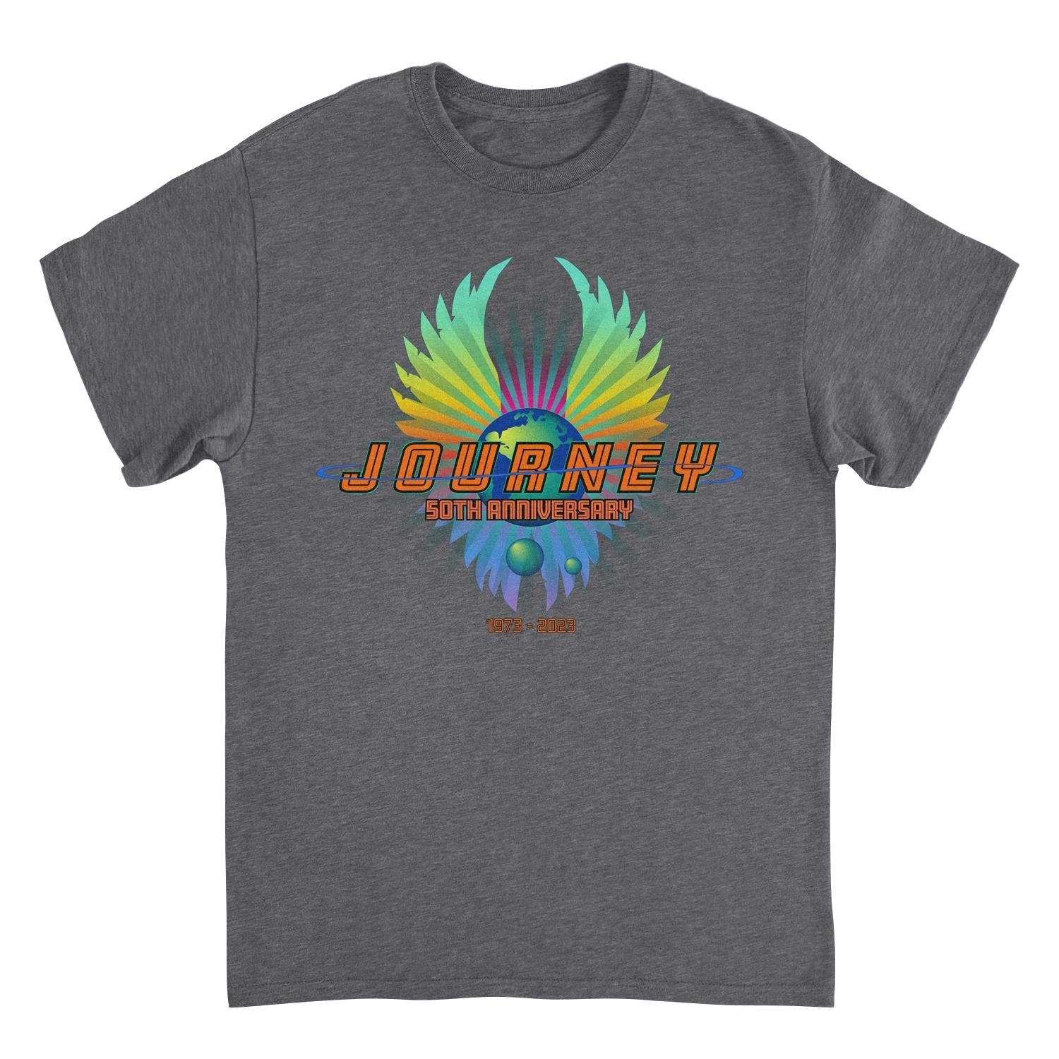 Journey 50th Anniversary Wings Dark Heather Mens T Shirt