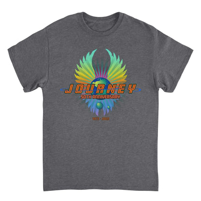 Journey 50th Anniversary Wings Dark Heather Mens T Shirt