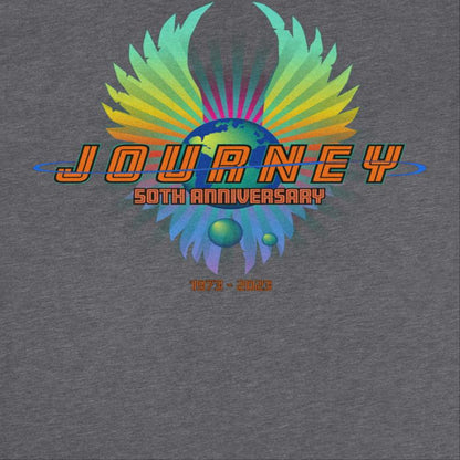 Journey 50th Anniversary Wings Mens T Shirt Dark Heather