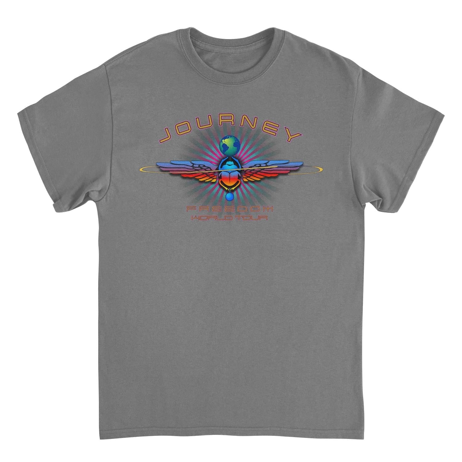 Journey Freedom World Tour Scarab Charcoal Mens T Shirt