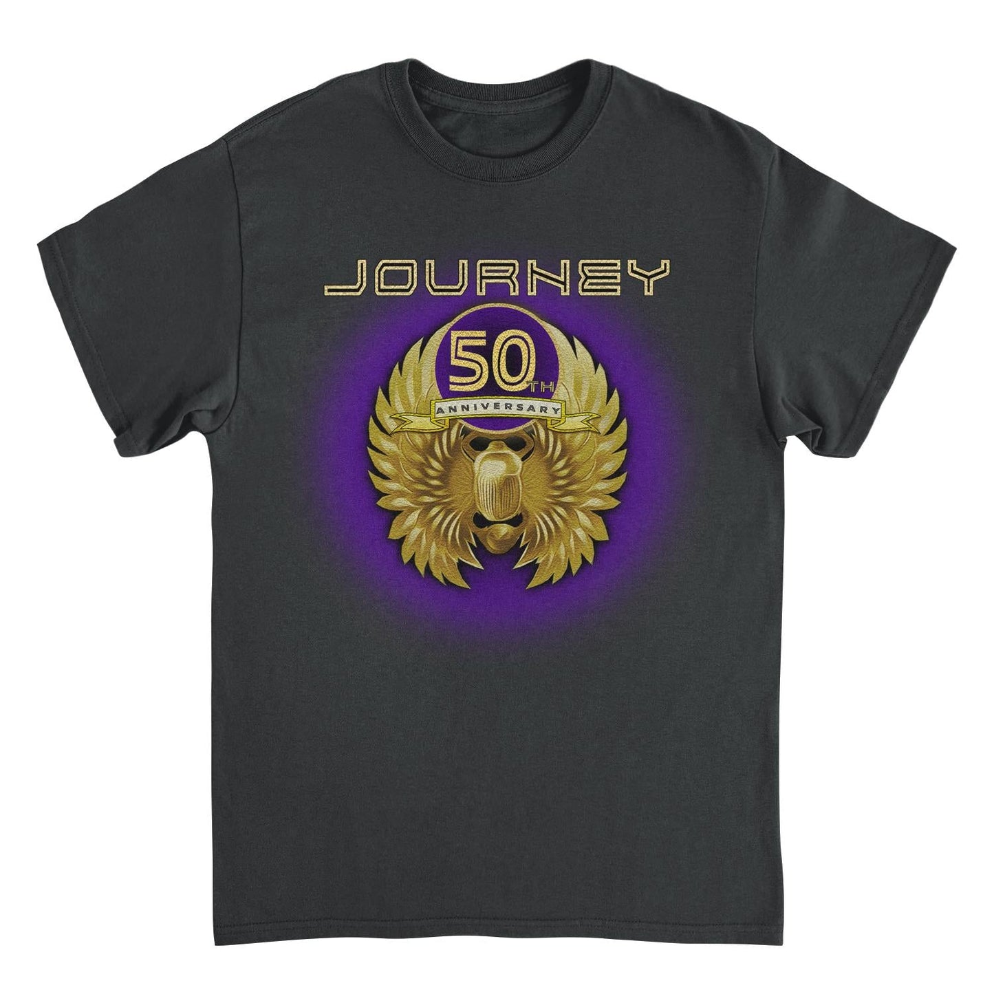 Journey 50th Anniversary Gold Scarab 2 Black Mens T Shirt