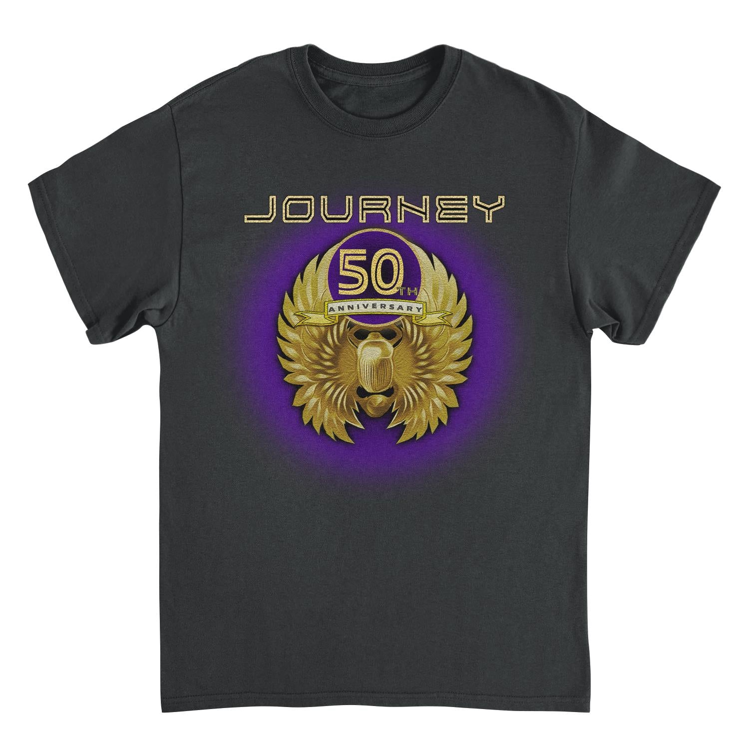 Journey 50th Anniversary Gold Scarab 2 Black Mens T Shirt