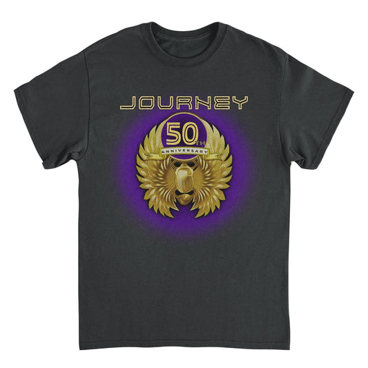 Journey 50th Anniversary Gold Scarab 2 Black Mens T Shirt