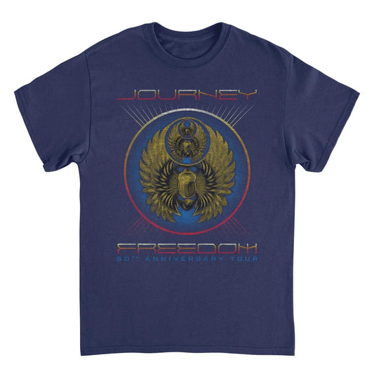 Journey Freedom 20th Anniversary Tour Navy Mens T Shirt