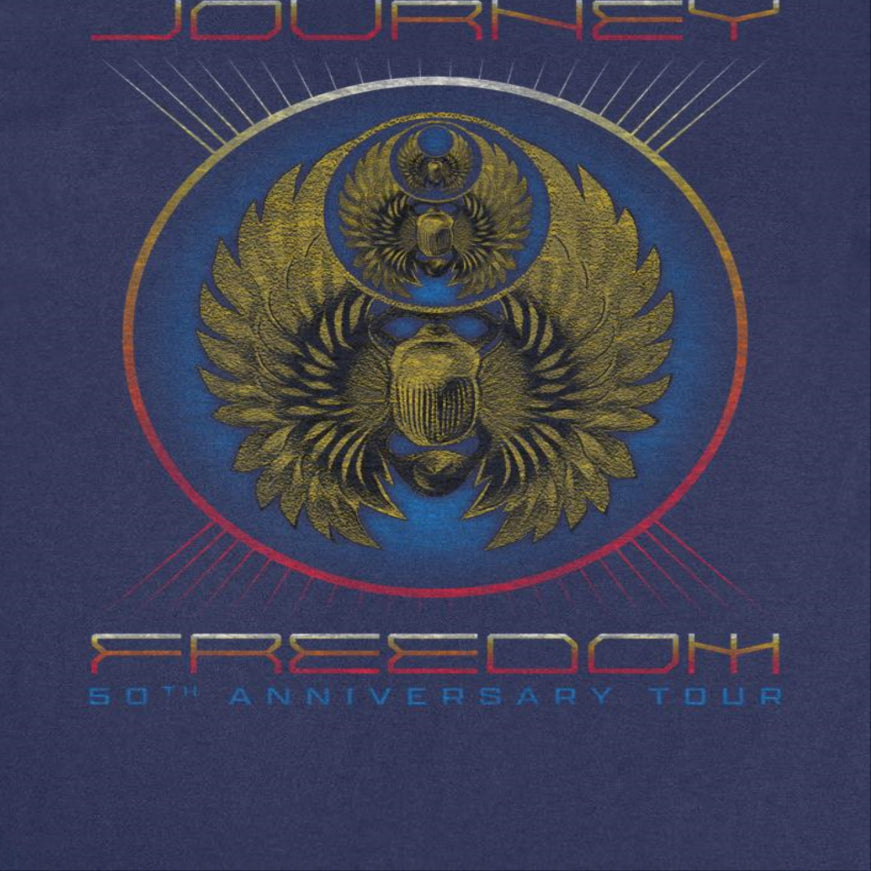 Journey Freedom 20th Anniversary Tour Mens T Shirt Navy