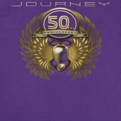 Journey 50th Anniversary Golden Wings Mens T Shirt Purple