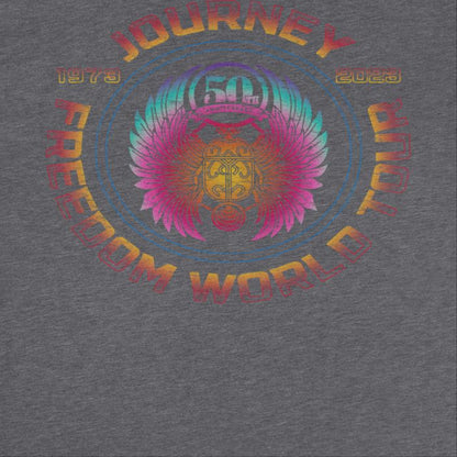 Journey Freedom Tour 1973 2023 Circular Mens T Shirt Dark Heather