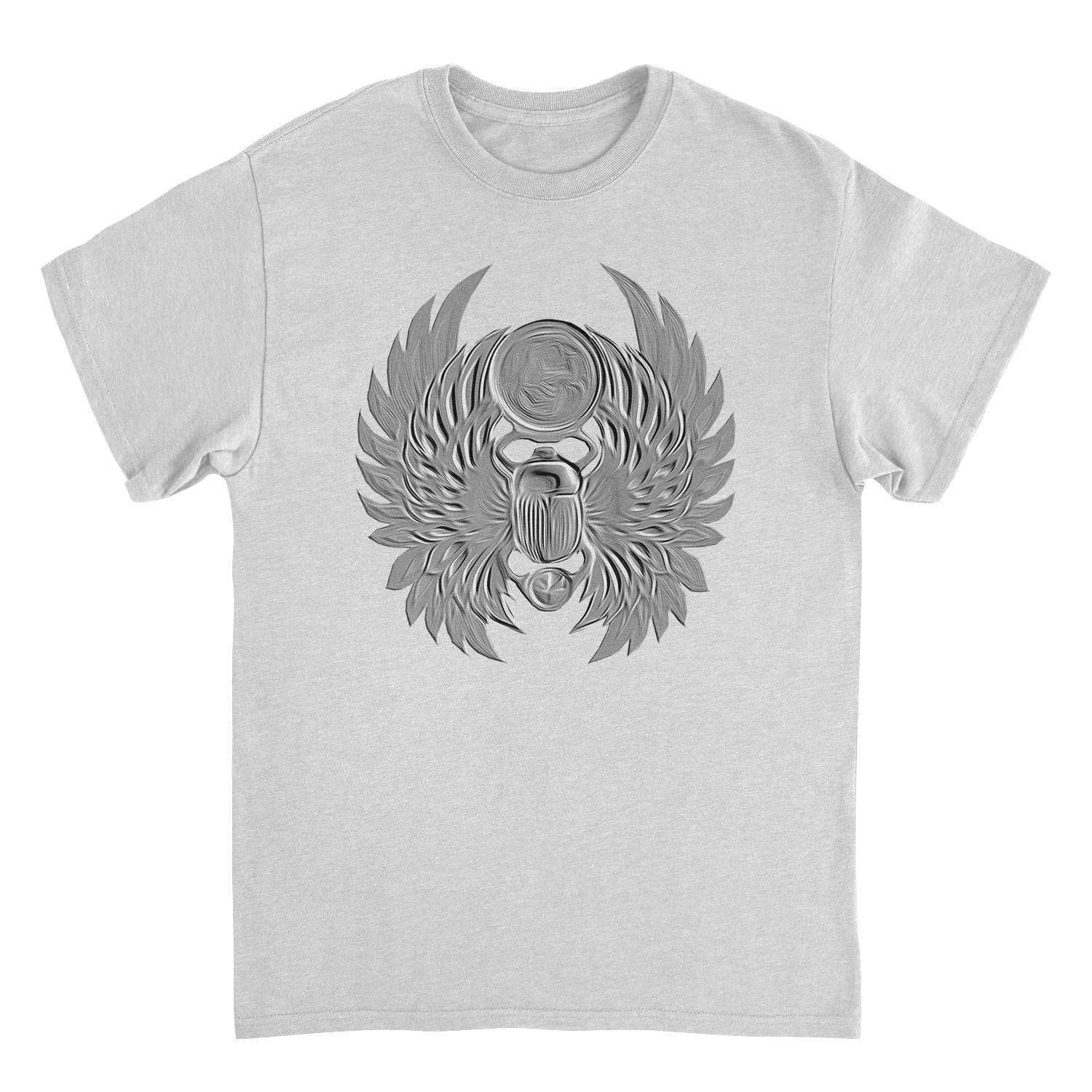 Journey Emboss Scarab Logo Ash Grey Mens T Shirt
