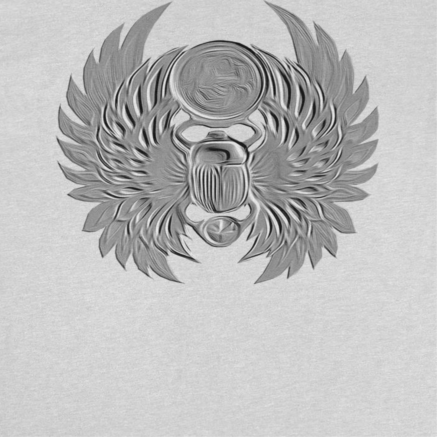 Journey Emboss Scarab Logo Ash Grey Mens T Shirt