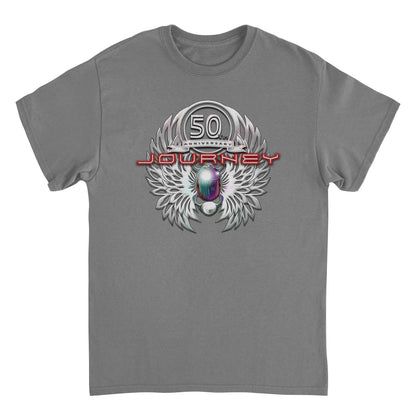 Journey Platinum Scarab 50th Anniversary Charcoal Mens T Shirt