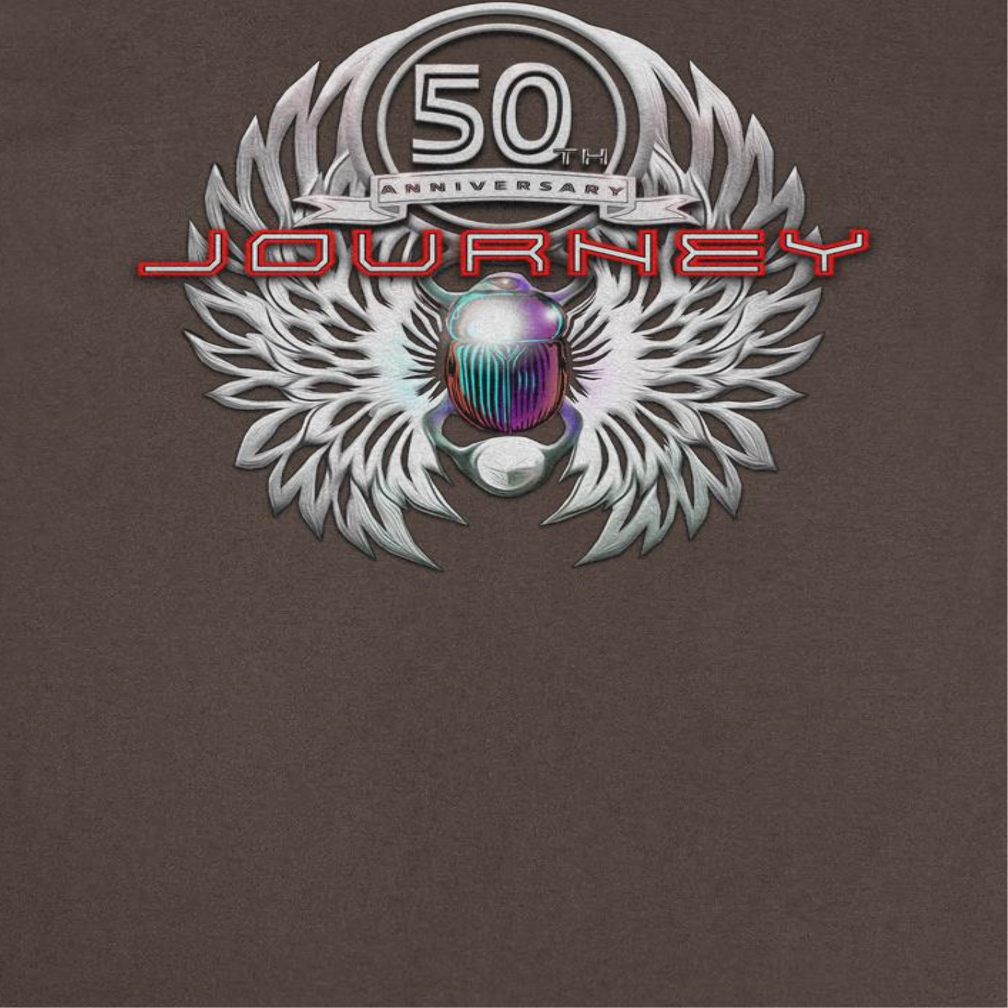 Journey Platinum Scarab 50th Anniversary Dark Chocolate Mens T Shirt