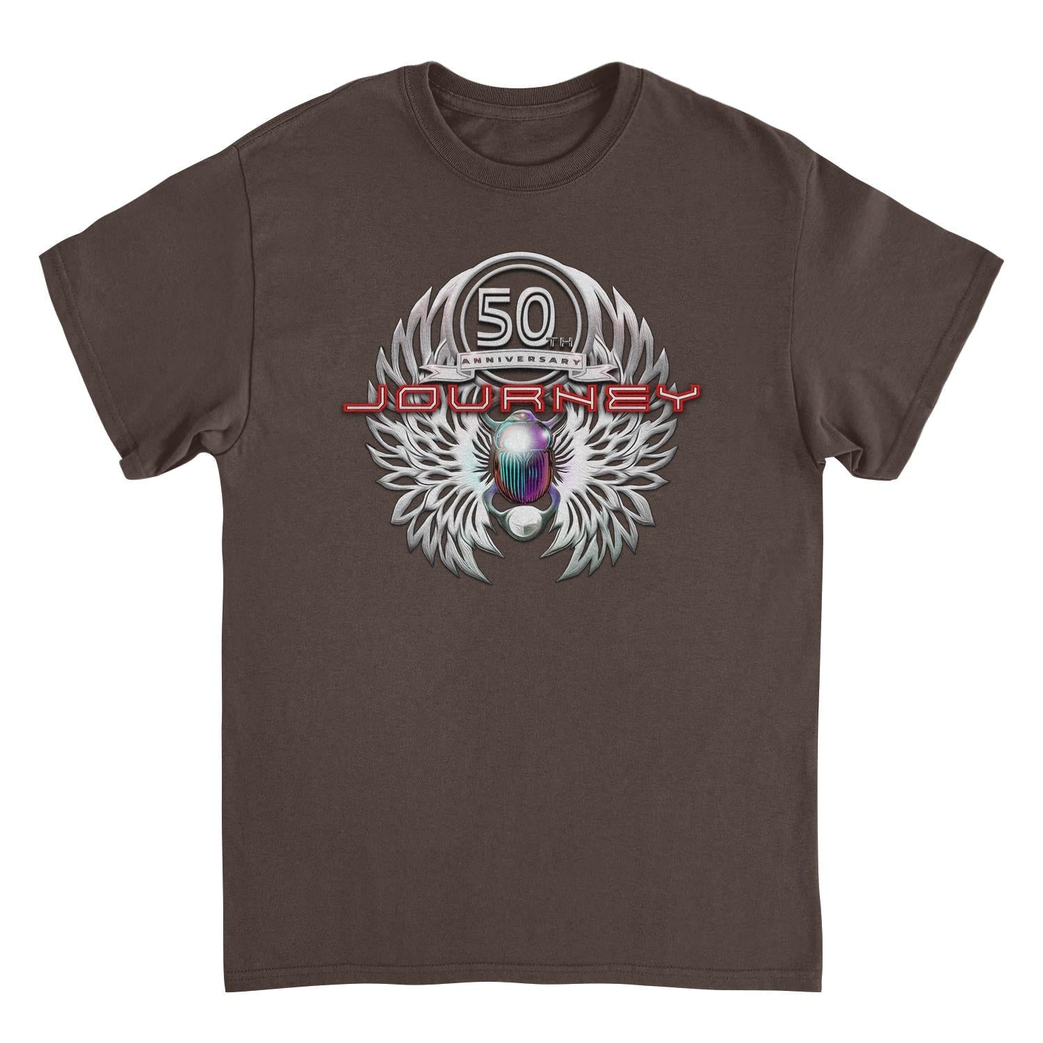 Journey Platinum Scarab 50th Anniversary Dark Chocolate Mens T Shirt
