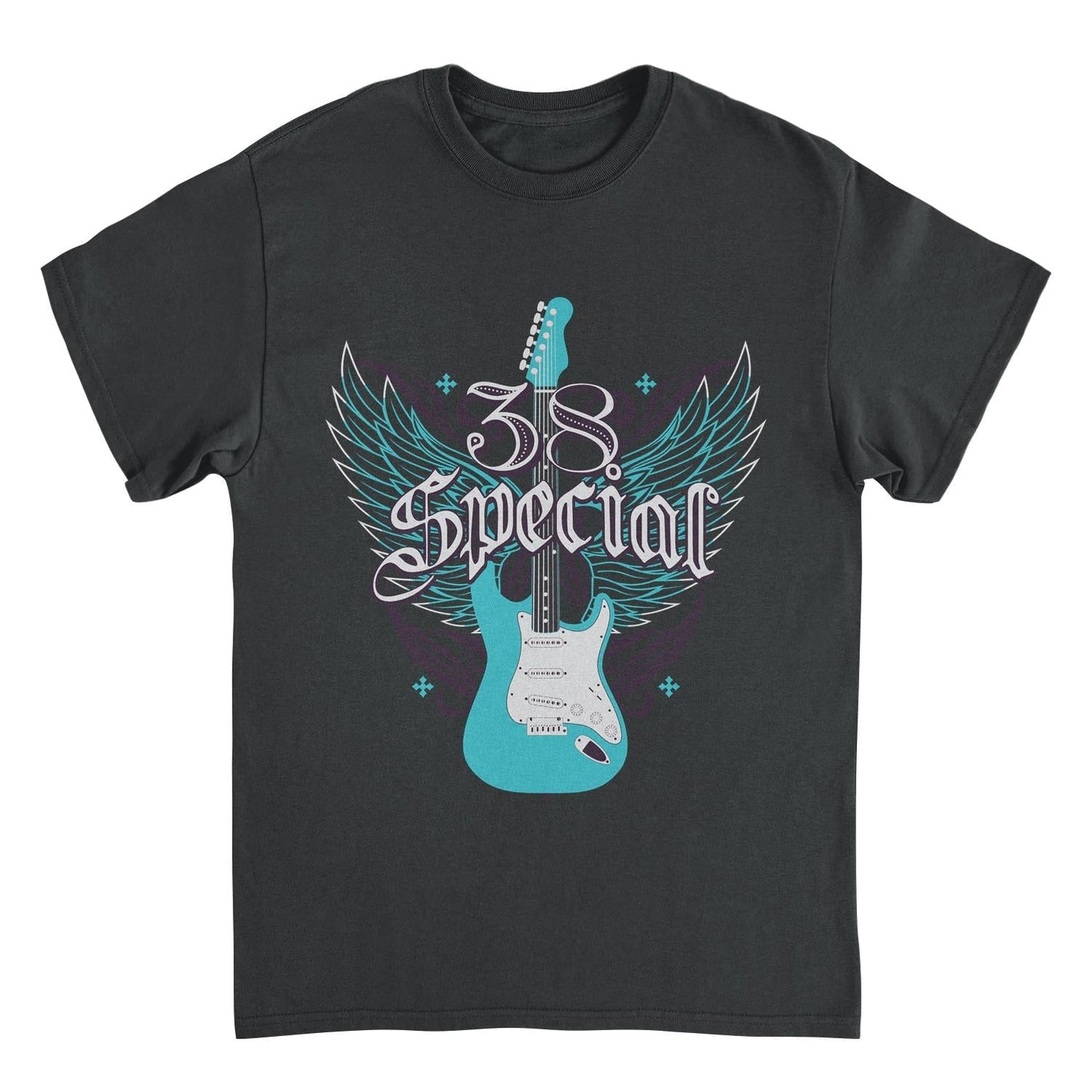 38 Special Teal Winged Guitar Mens T Shirt