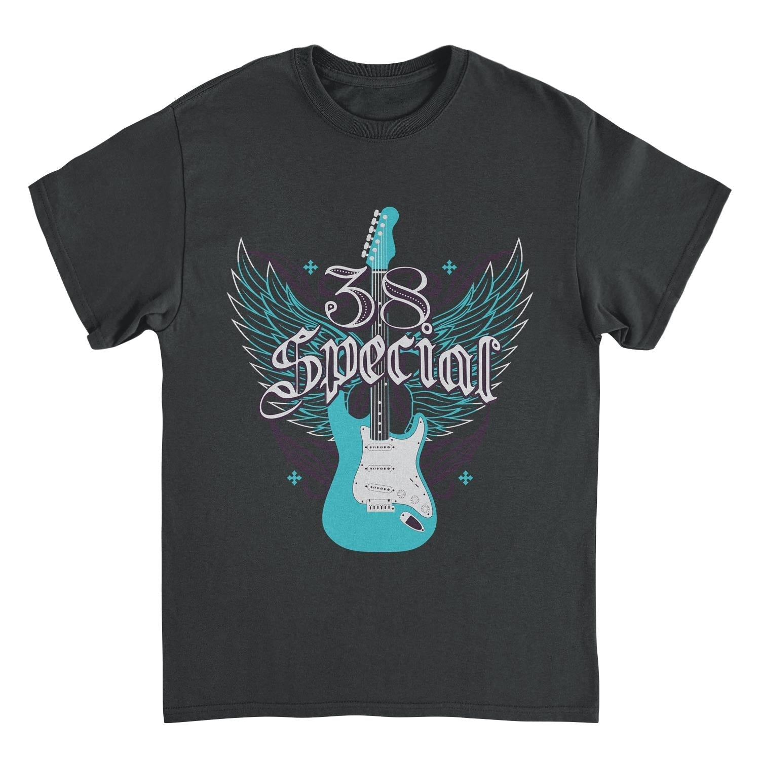 38 Special Teal Winged Guitar Mens T Shirt