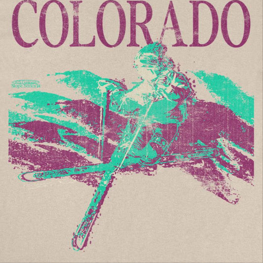Skiing & Snowboarding Colorado Mens T Shirt Tan