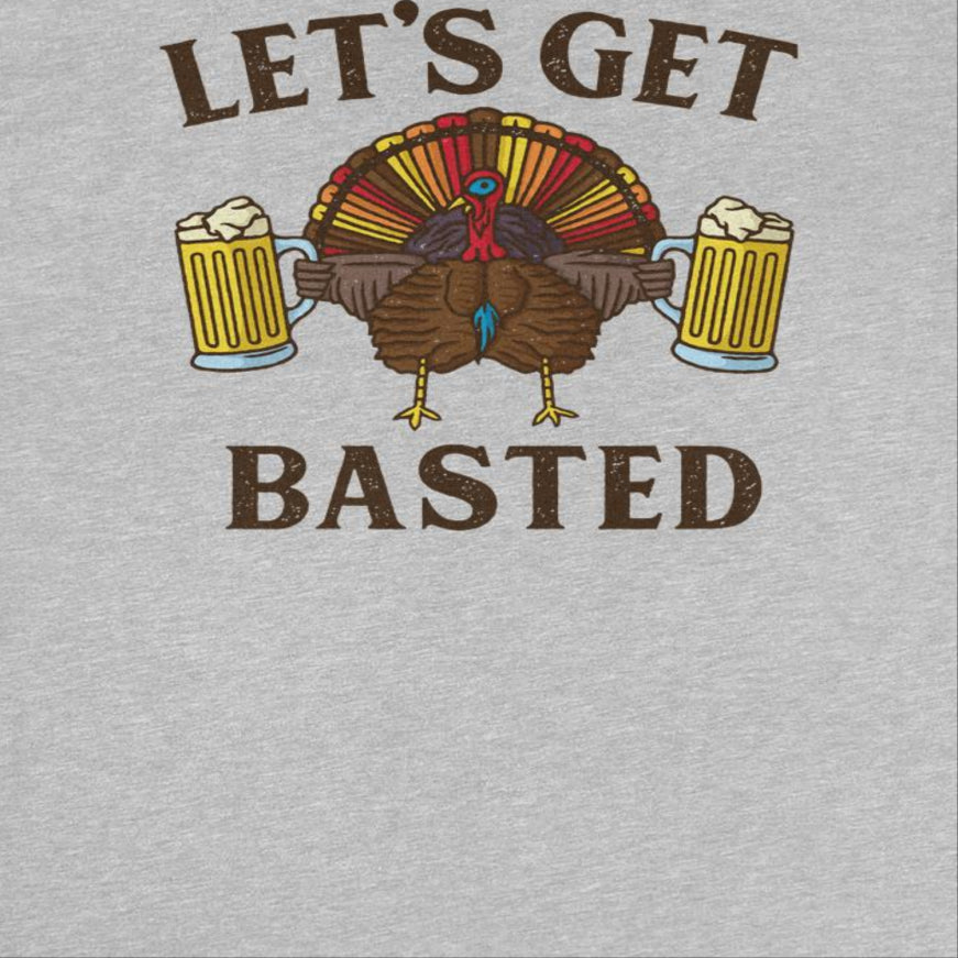 Thanksgiving Mens T Shirt - Let's Get Basted
