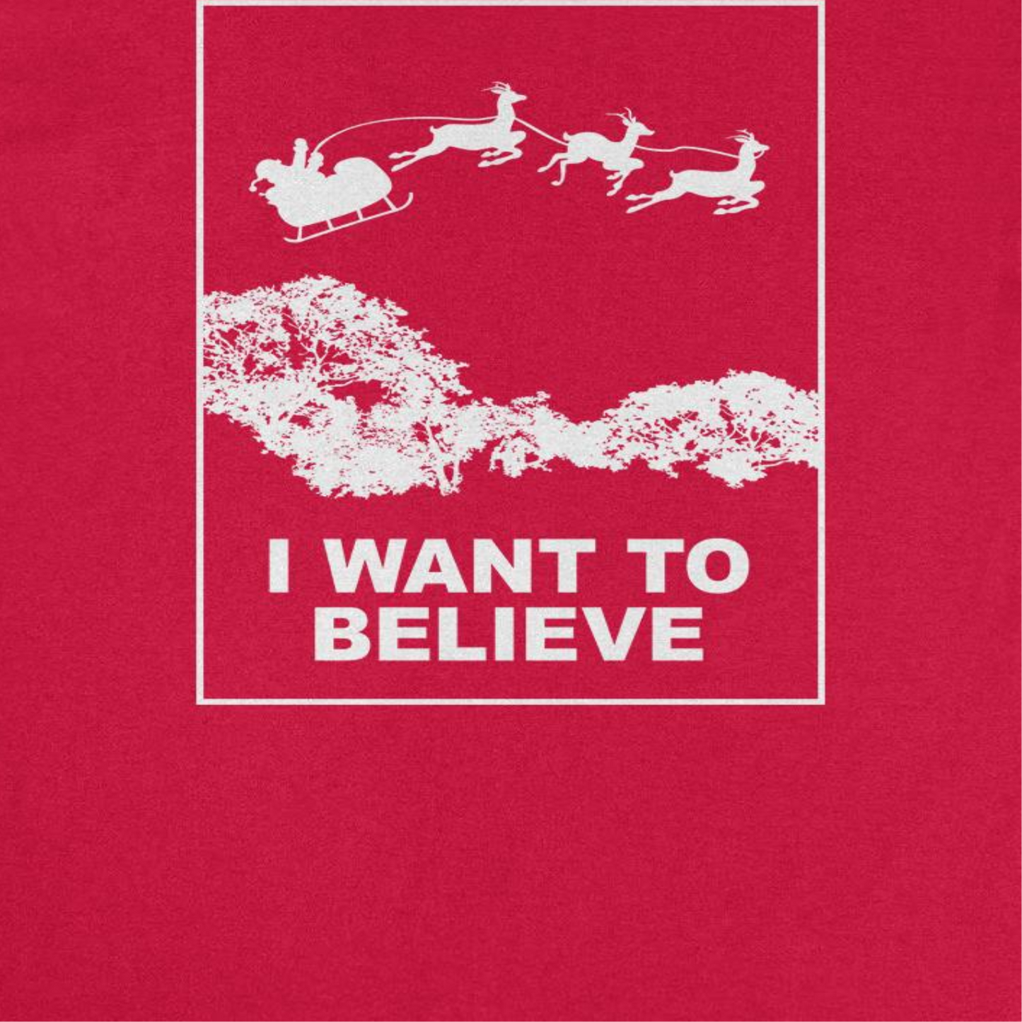 Christmas Mens T Shirt - I Want to Believe