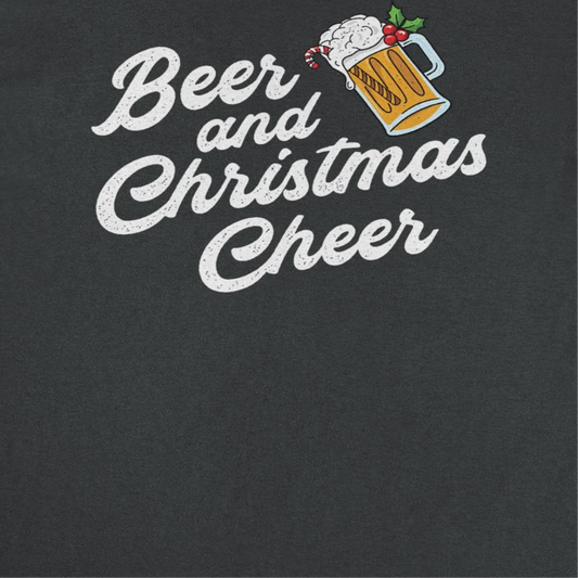 Christmas Mens T Shirt - Beer and Christmas Cheer