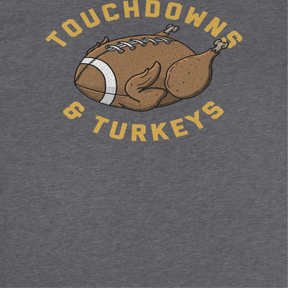 Ideanest Mens T Shirt - Touchdowns and Turkeys