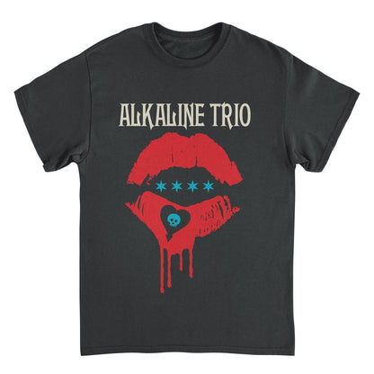 Alkaline Trio Riot Fest Lips Front Black Mens T Shirt
