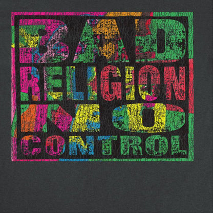 Bad Religion No Control Distress Mens T Shirt Black
