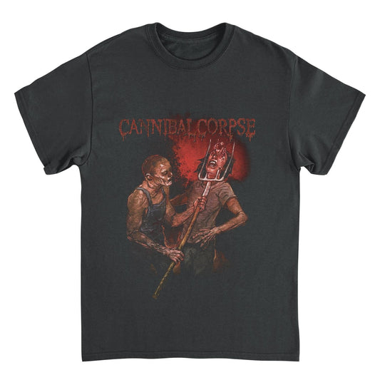 Cannibal Corpse Pitchfork Impalement Front Black Mens T Shirt