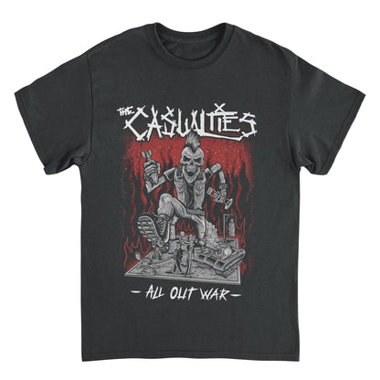 The Casualities All Out War Front Black Mens T Shirt