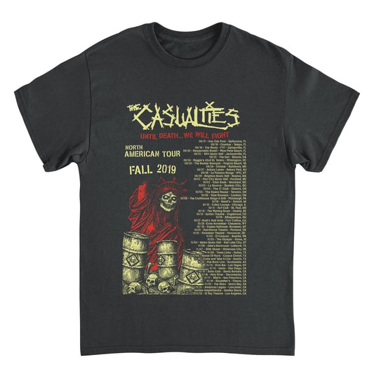 The Casualities Until Death Tour Back Black Mens T Shirt