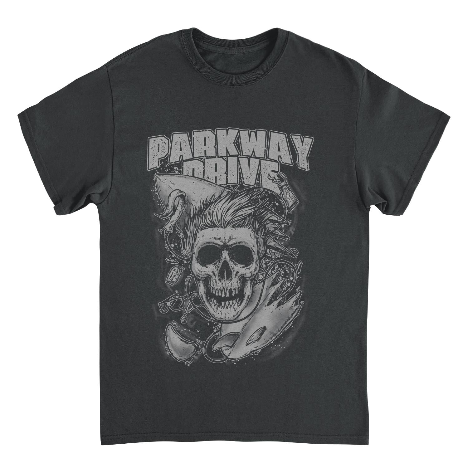 Parkway Drive Skull Surf Black Mens T Shirt