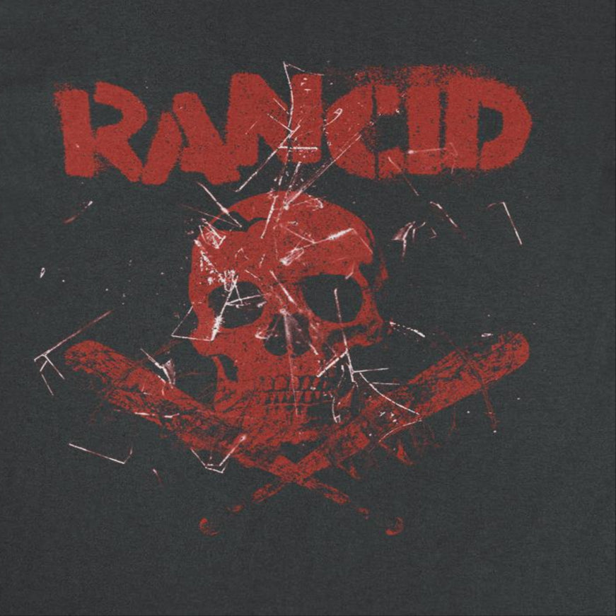 Rancid Bats Red Ink Mens T Shirt Black