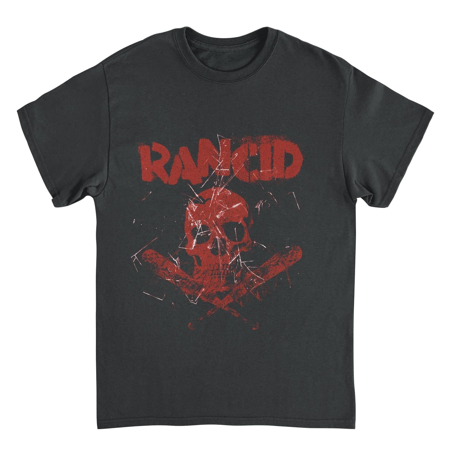 Rancid Bats Red Ink Black Mens T Shirt