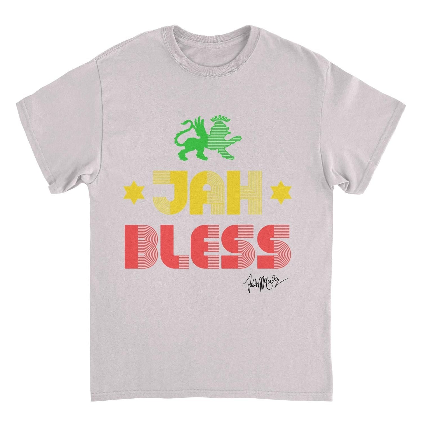 Ziggy Marley Jah Bless Lt Ice Grey Mens T Shirt