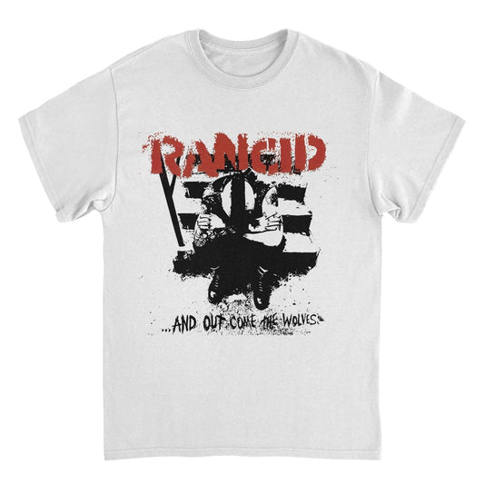 Rancid And Out Come the Wolves Artwork Black White Mens T Shirt