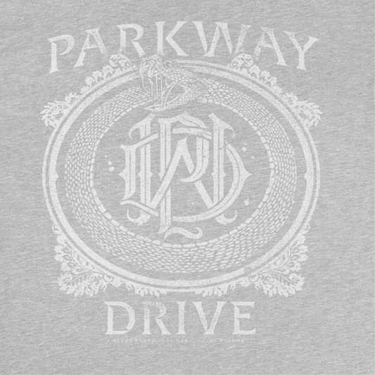 Parkway Drive Snake Monogram Lt Mens T Shirt Sport Grey
