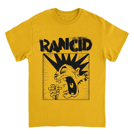 Rancid Mohawk Front Gold Mens T Shirt