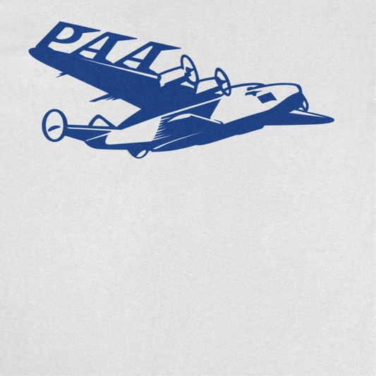 Pan Am PAA Wing Blue Print Mens T Shirt White