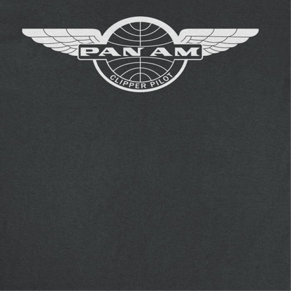 Pan Am Clipper Pilot White Mens T Shirt Black