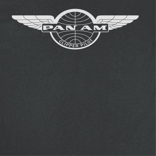 Pan Am Clipper Pilot White Mens T Shirt Black