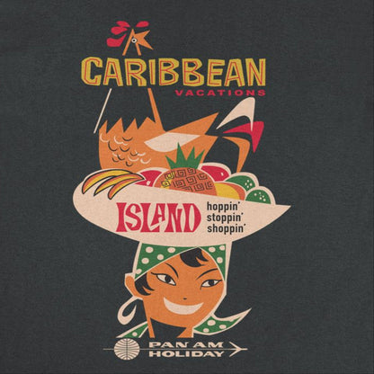 Pan Am Caribbean Vacations Mens T Shirt Black