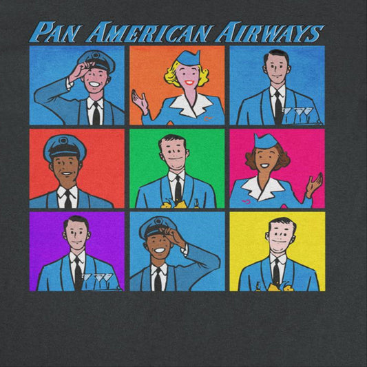 Pan Am Flight Crew Pan American Airways Mens T Shirt Black