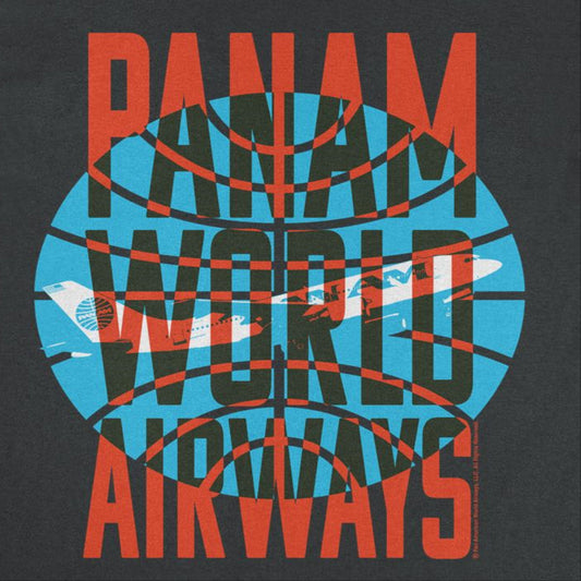 Pan Am World Airways Plane Take Off Logo Mens T Shirt Black