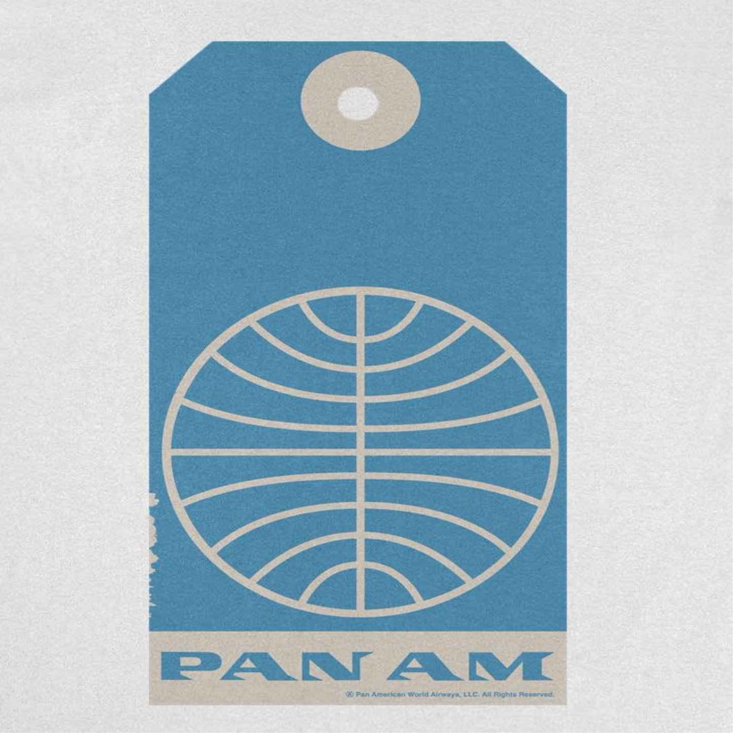 Pan Am Retro 1950S Logo Luggage Tag Mens T Shirt White