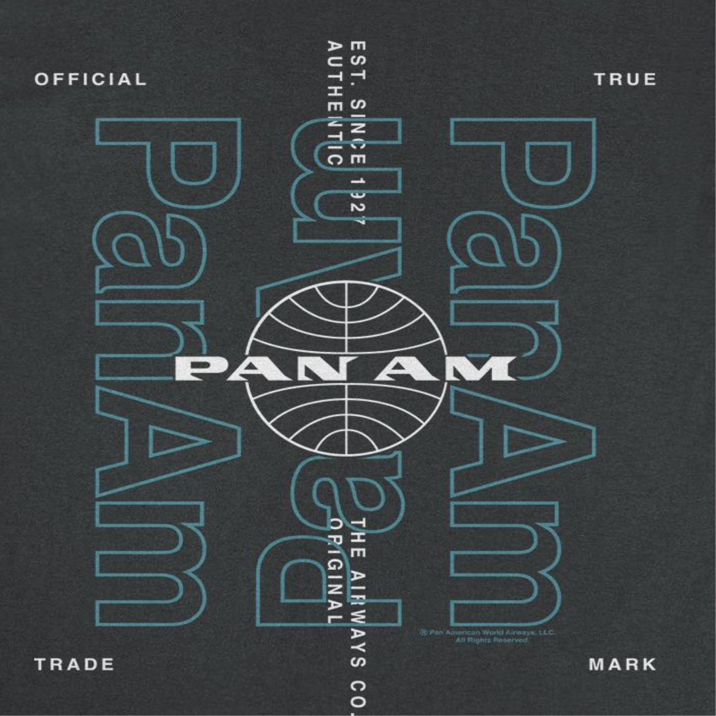 Pan Am Original Airways Co Mens T Shirt Black